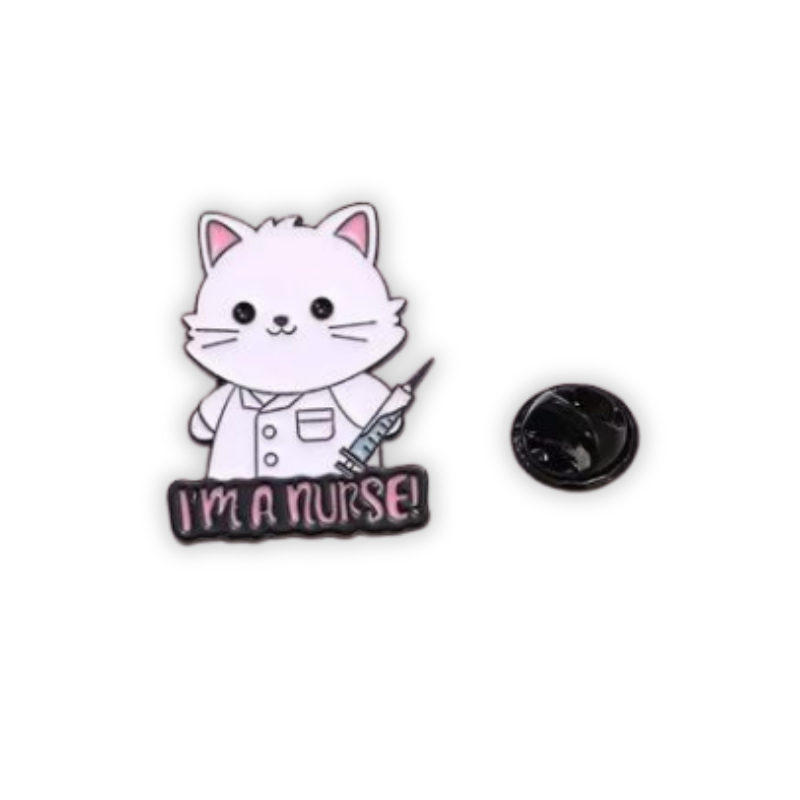 đ Iâm a nurse i kattform - Emaljpin VĂ„rdaMedStil