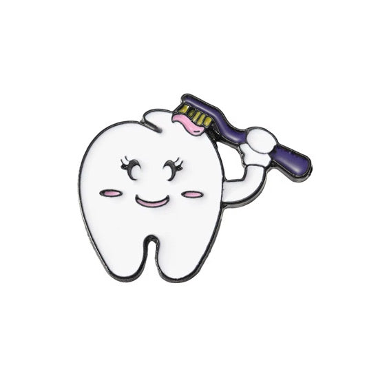 đŠ·đȘ„ Tand och borste - Emaljpin VĂ„rdaMedStil