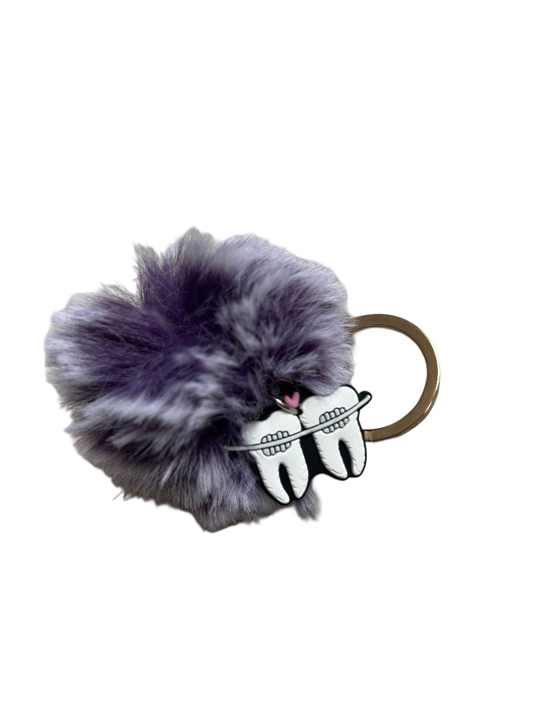 Fluffig PomPom Nyckelring med Tandmotiv – För Tandvårdspersonal 🦷🩻✨ VårdaMedStil