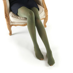 Khakifärgade strumpbyxor med 50 denier, ogenomskinliga: M/L Dub & Drino