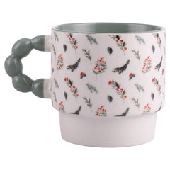 WINTER VILLAGE SET 4 MUGGAR MED STÄLL I METALL VdE Tivoli 1996