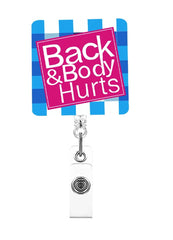 Back & Body Hurts men du ger alltid ditt bästa - korthållare VårdaMedStil
