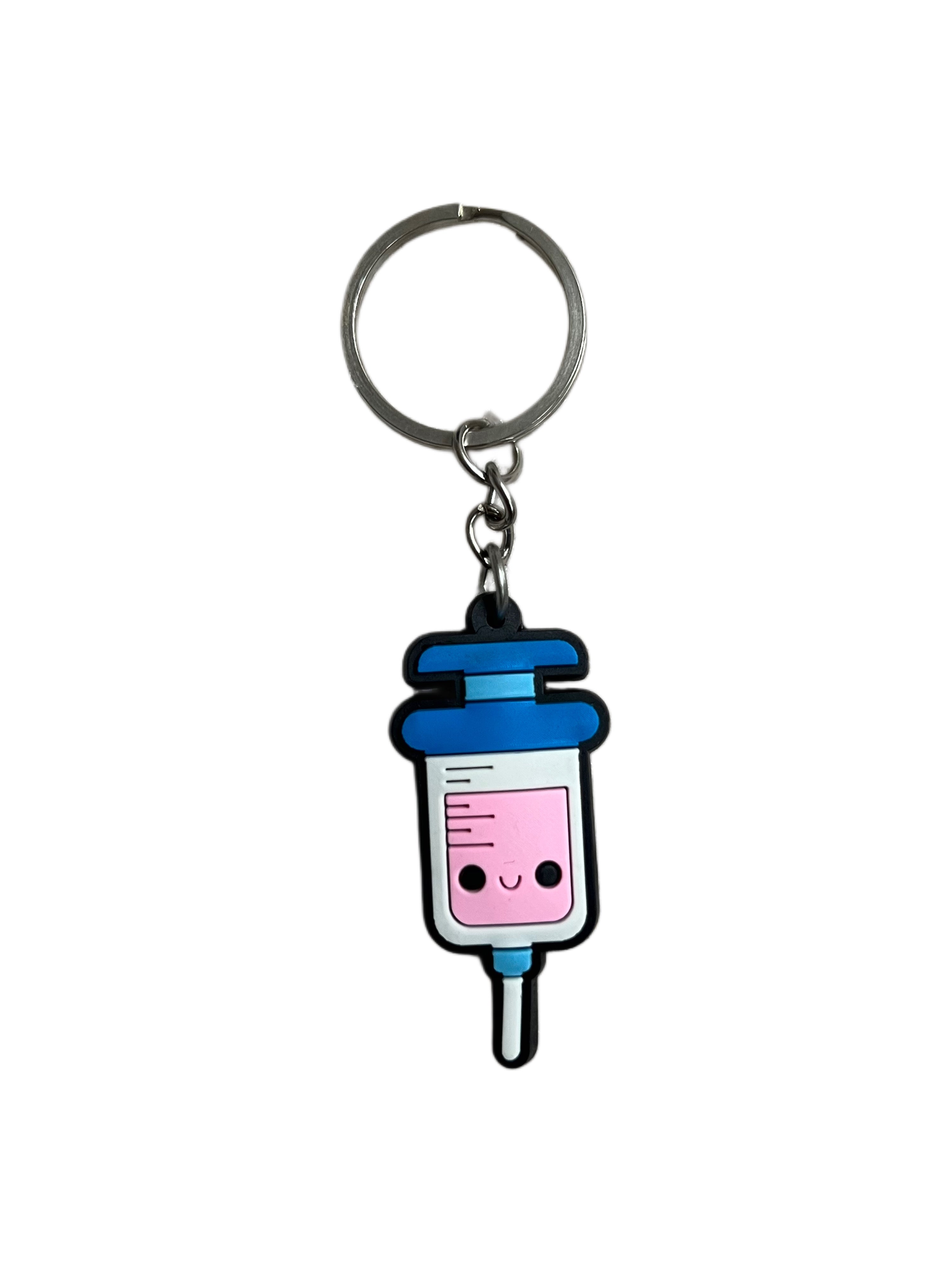 Nyckelring med vård- och humördesign – Spruta 💉 VårdaMedStil