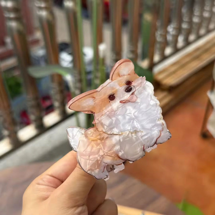 Hårklämmor i Djur, tand- & Pillerdesign – För Vårdpersonal | Brun Chihuahua Vårda Med Stil