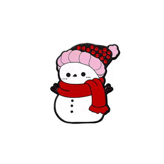 ⛄️🧣Snögubbe - Emaljpin VårdaMedStil