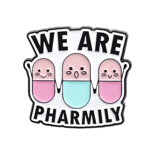We Are Pharmily - Pharmakologi designade emaljnål Vårda Med Stil