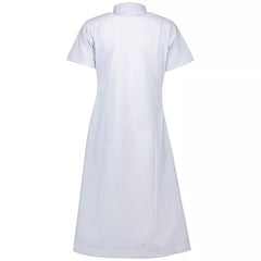 Arbetsklänning för vård & klinik – Mörkrosa damklänning från Hejco VårdaMedStil