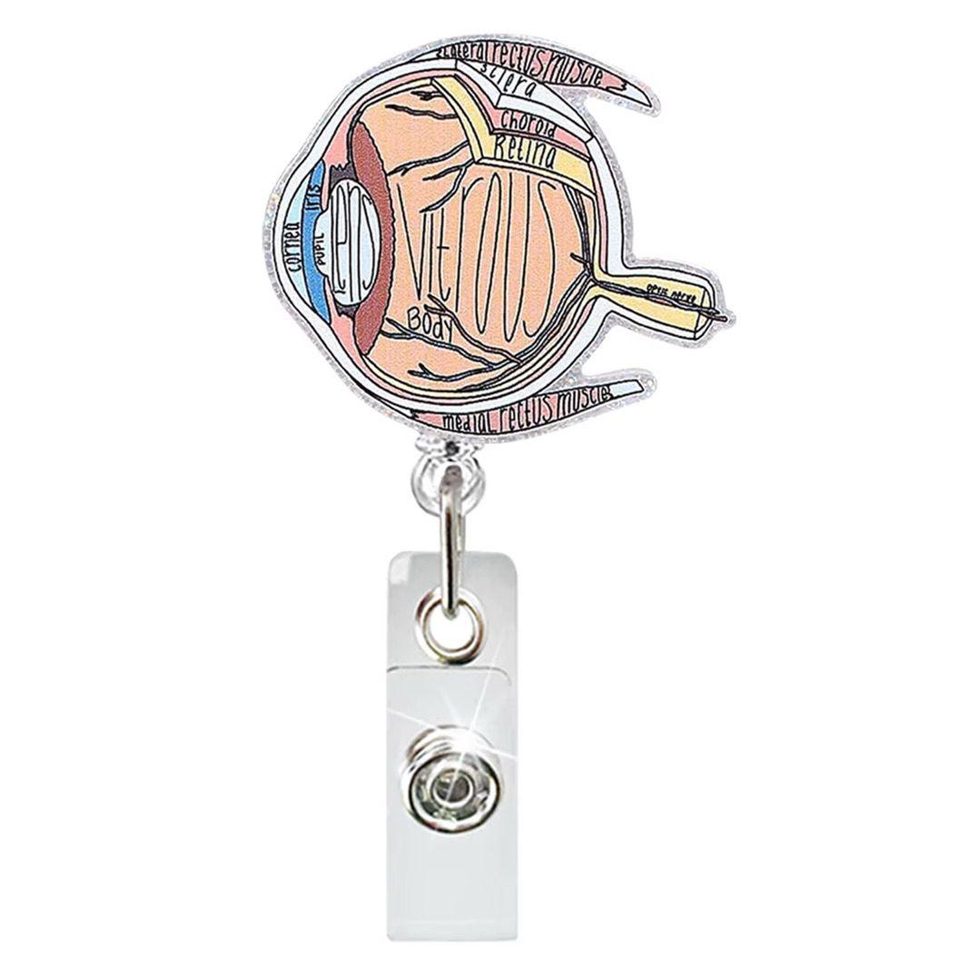 (Kopia) Öga, hjärna, lunga och Hjärta‑Anatomi Utdragbar Badge‑Reel VardaMedstil