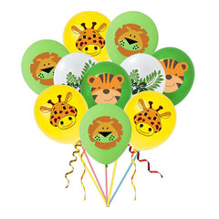 Jungle‑ & Safari‑Ballonger – 12st Latexballonger i djungeltema VardaMedstil