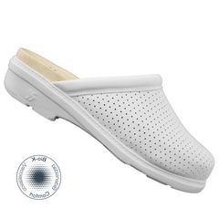 BIO-K hälsosandal i läder för professionella, vit: 41 Haikon Hada (Calzame, Alster Komfort, Timoni)