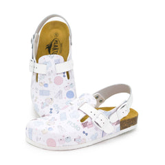 Tofflor med hälrem - Tryckta bio träskor för fysioterapi VårdaMedStil