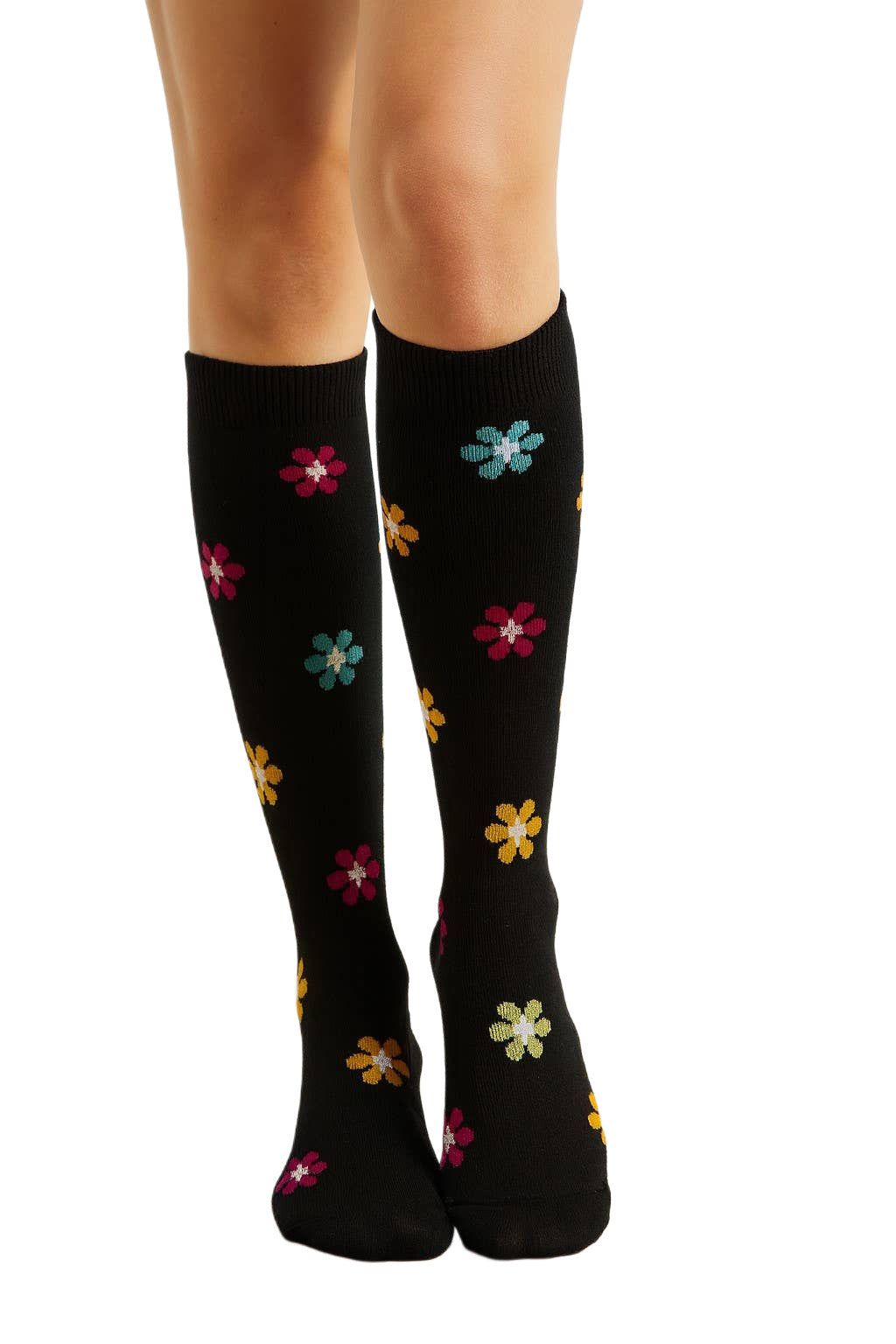 Komfortstrumpor i bomull – Komfort, stöd & stil | Multifärg blomform