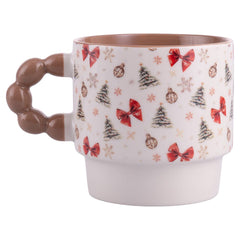 WINTER VILLAGE SET 4 MUGGAR MED STÄLL I METALL VdE Tivoli 1996