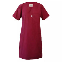Invite arbetsklänning för vård & klinik – Vinröd damklänning VårdaMedStil