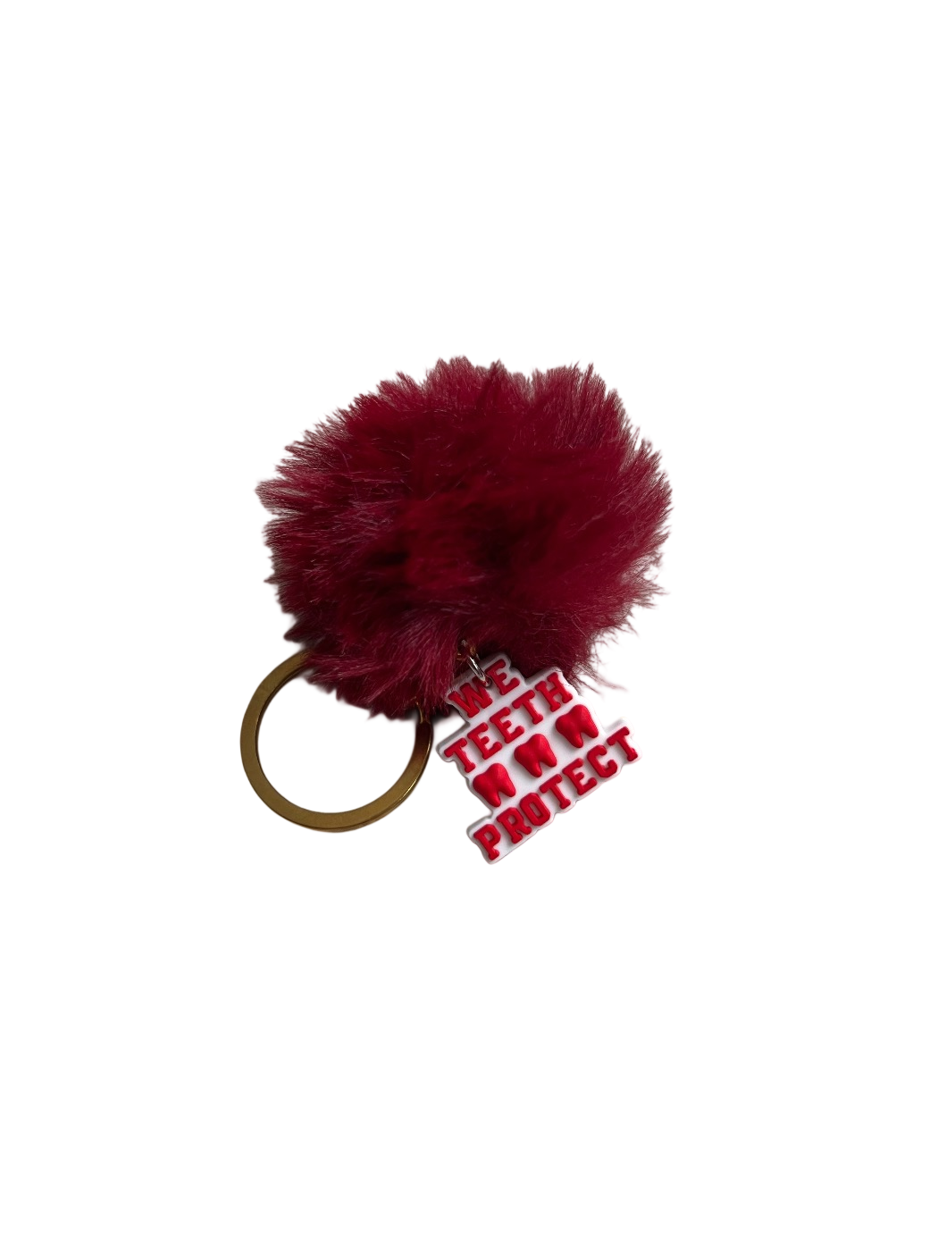 Fluffig PomPom Nyckelring med Tandmotiv – För Tandvårdspersonal 🦷🩻✨ VårdaMedStil