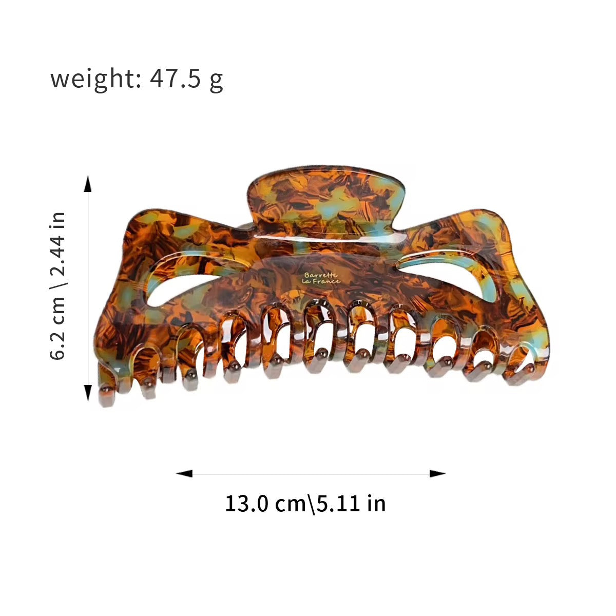 Handgjord hårklämma i – Leopard Svart, beige & ljusbrun färg | VårdaMedStil 🐆 VårdaMedStil