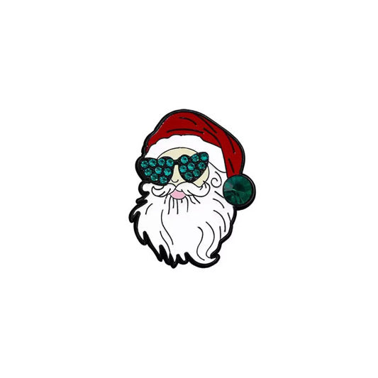 🎅 Tömte med glasögon -Emaljpin VårdaMedStil