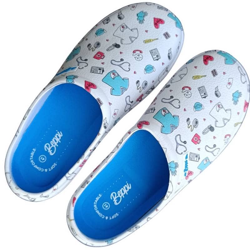 Bekväma Damtofflor Vit Beppi-2217760: 41 BeShoes Distribuição