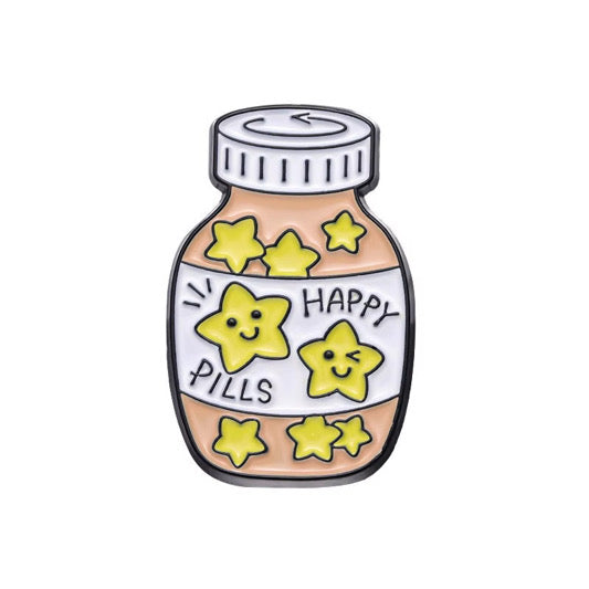 Happy 😊 pills 💊- Emaljpin VårdaMedStil