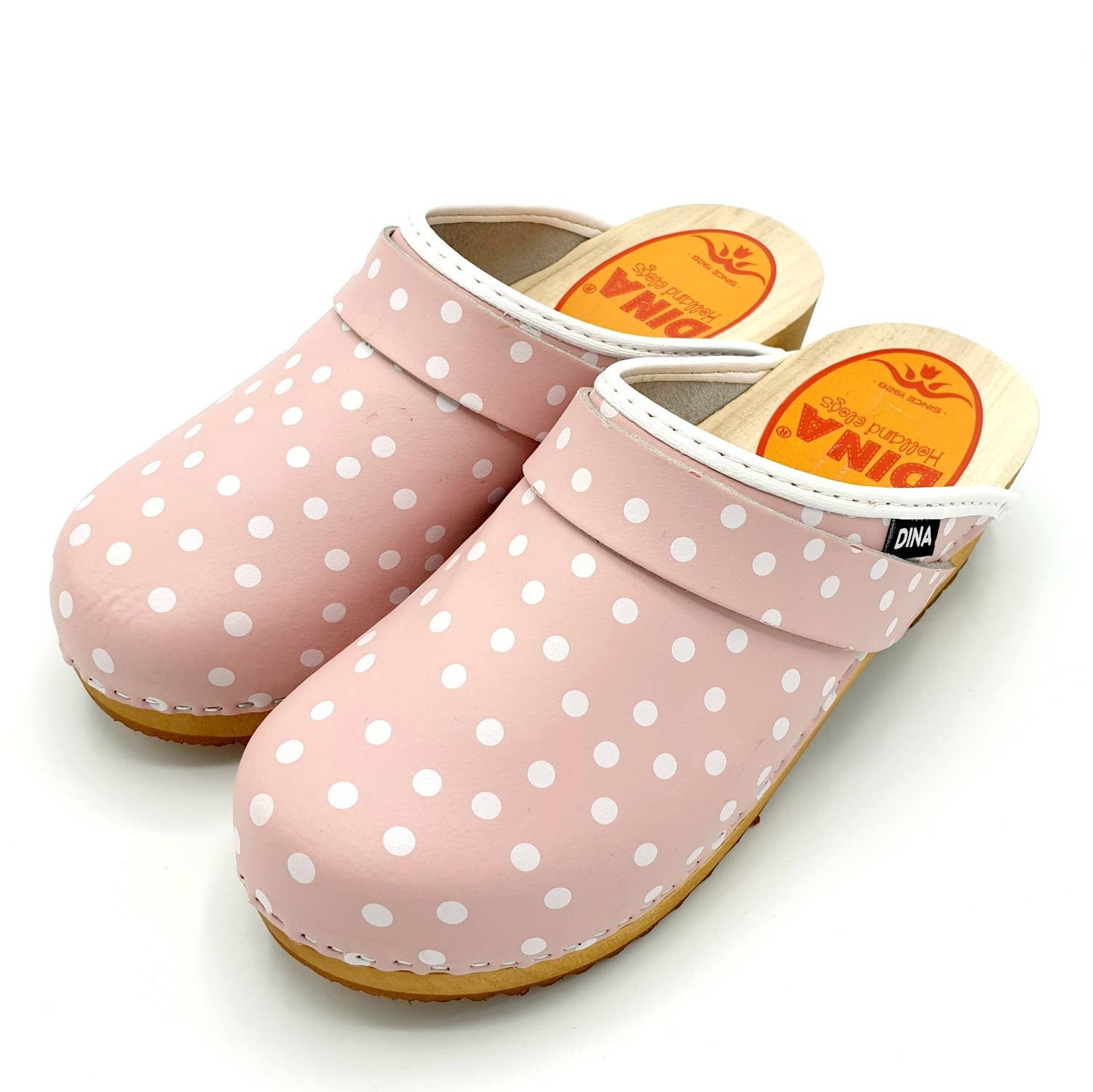 Dina Pink Dots Läderträskor: 39 TRAAGOODS.COM
