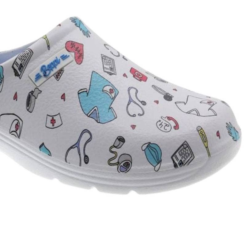 Bekväma Damtofflor Vit Beppi-2217760: 41 BeShoes Distribuição