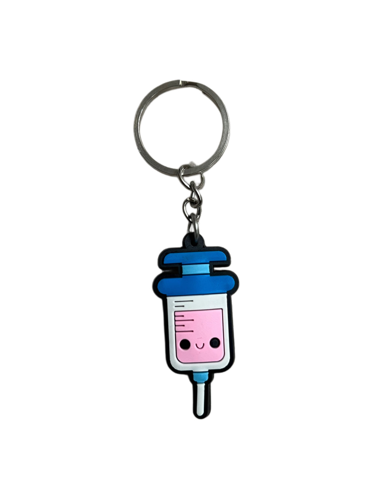 Nyckelring med vård- och humördesign – Spruta 💉 VårdaMedStil