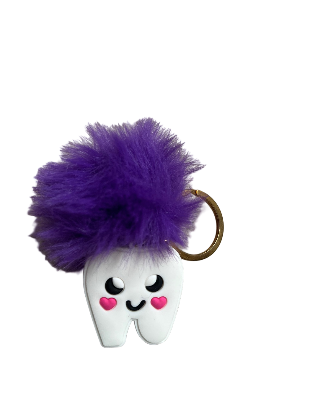 Fluffig PomPom Nyckelring med Tandmotiv – För Tandvårdspersonal 🦷🩻✨ VårdaMedStil