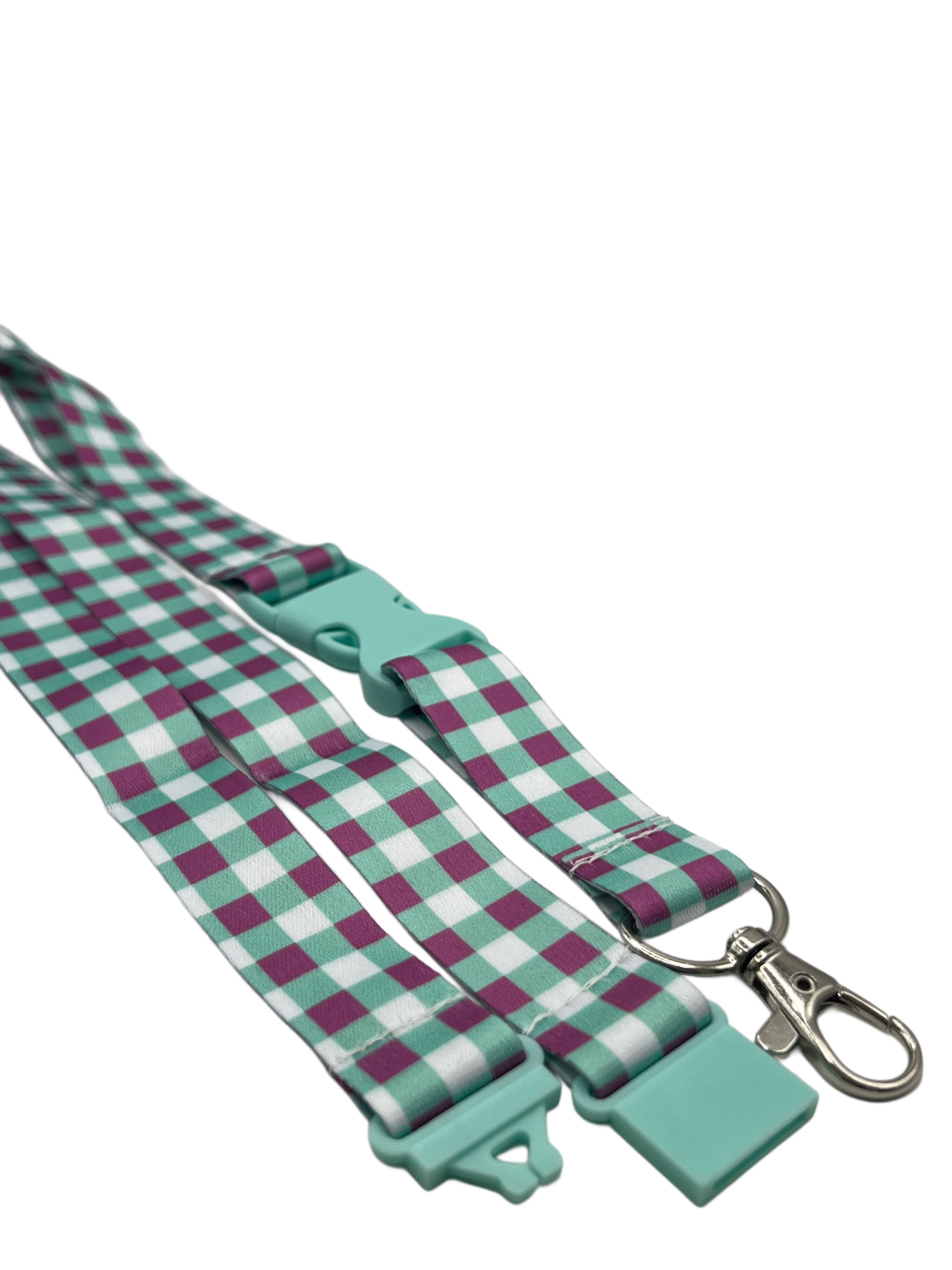 Bright Care Edition - Rutig grön och lilla nyckelband med Stil VårdaMedStil