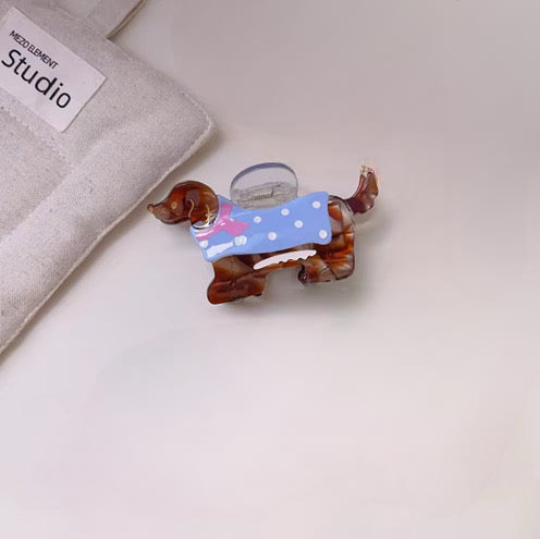 Hårklämmor i Djur, tand- & Pillerdesign – För Vårdpersonal | Snö hund ❄️ Vårda Med Stil