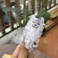 Hårklämmor i Djur, tand- & Pillerdesign – För Vårdpersonal | Snö hund ❄️ Vårda Med Stil
