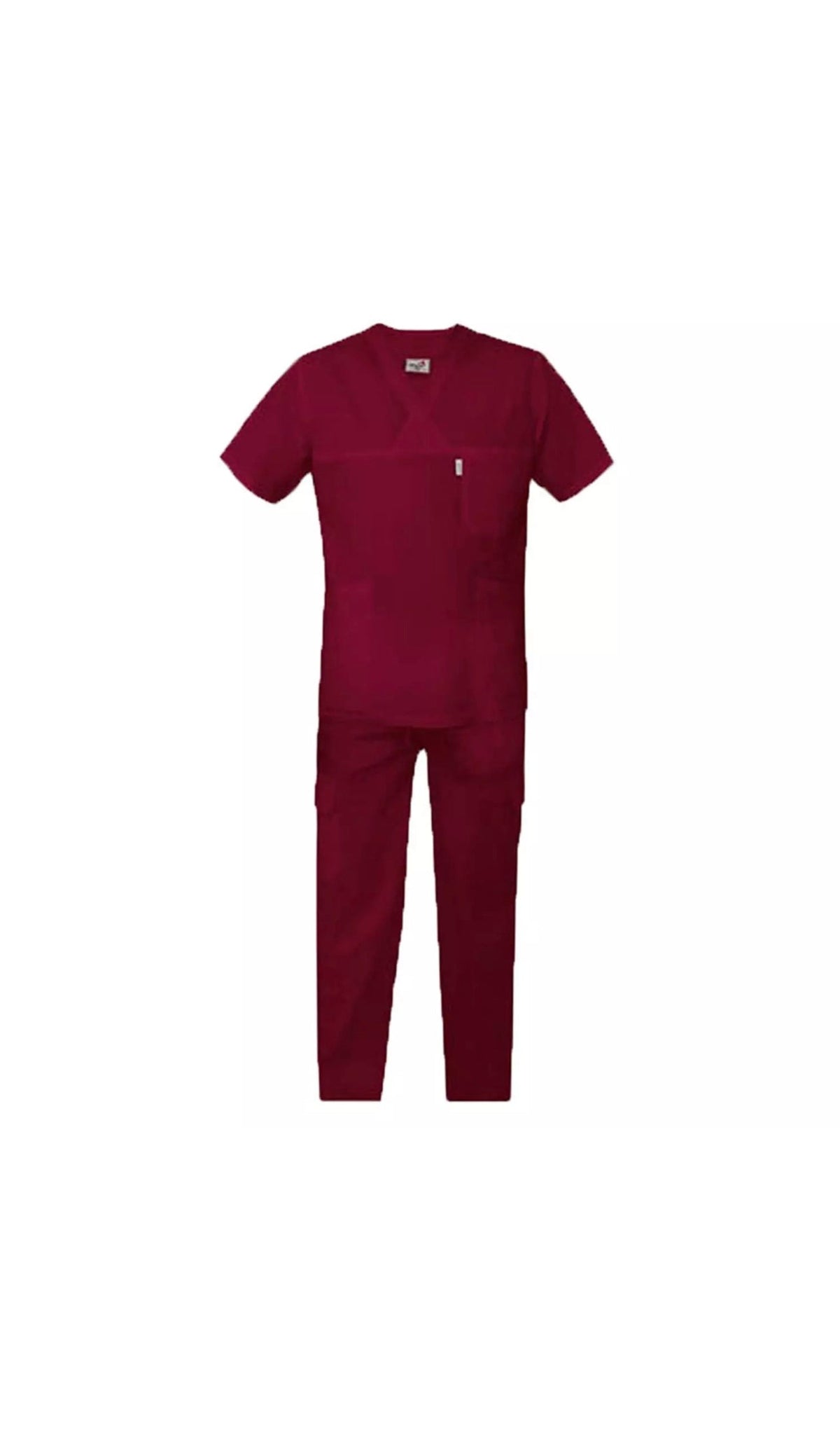 Vinrött Arbetsset – Tunika & Byxa Unisex för Vård och Klinik VårdaMedStil