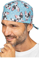 Bandana Havana Blue Dog – 100% Bomull Arbetsbandana VårdaMedStil