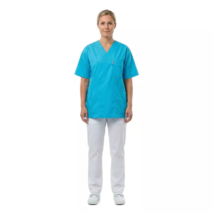 Bussarong för vård & klinik – Turkos unisexmodell VårdaMedStil