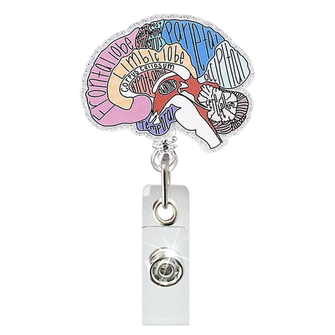 (Kopia) Öga, hjärna, lunga och Hjärta‑Anatomi Utdragbar Badge‑Reel VardaMedstil