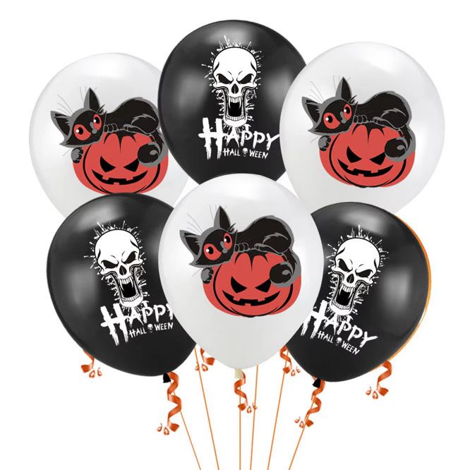 Halloween Latex Ballonger – Läskigt Snygg Dekor för Vårdpersonal VardaMedstil