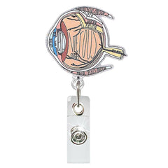 (Kopia) Öga, hjärna, lunga och Hjärta‑Anatomi Utdragbar Badge‑Reel VardaMedstil