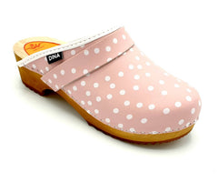 Dina Pink Dots Läderträskor: 39 TRAAGOODS.COM