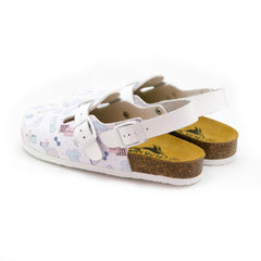 Tofflor med hälrem - Tryckta bio träskor för fysioterapi VårdaMedStil