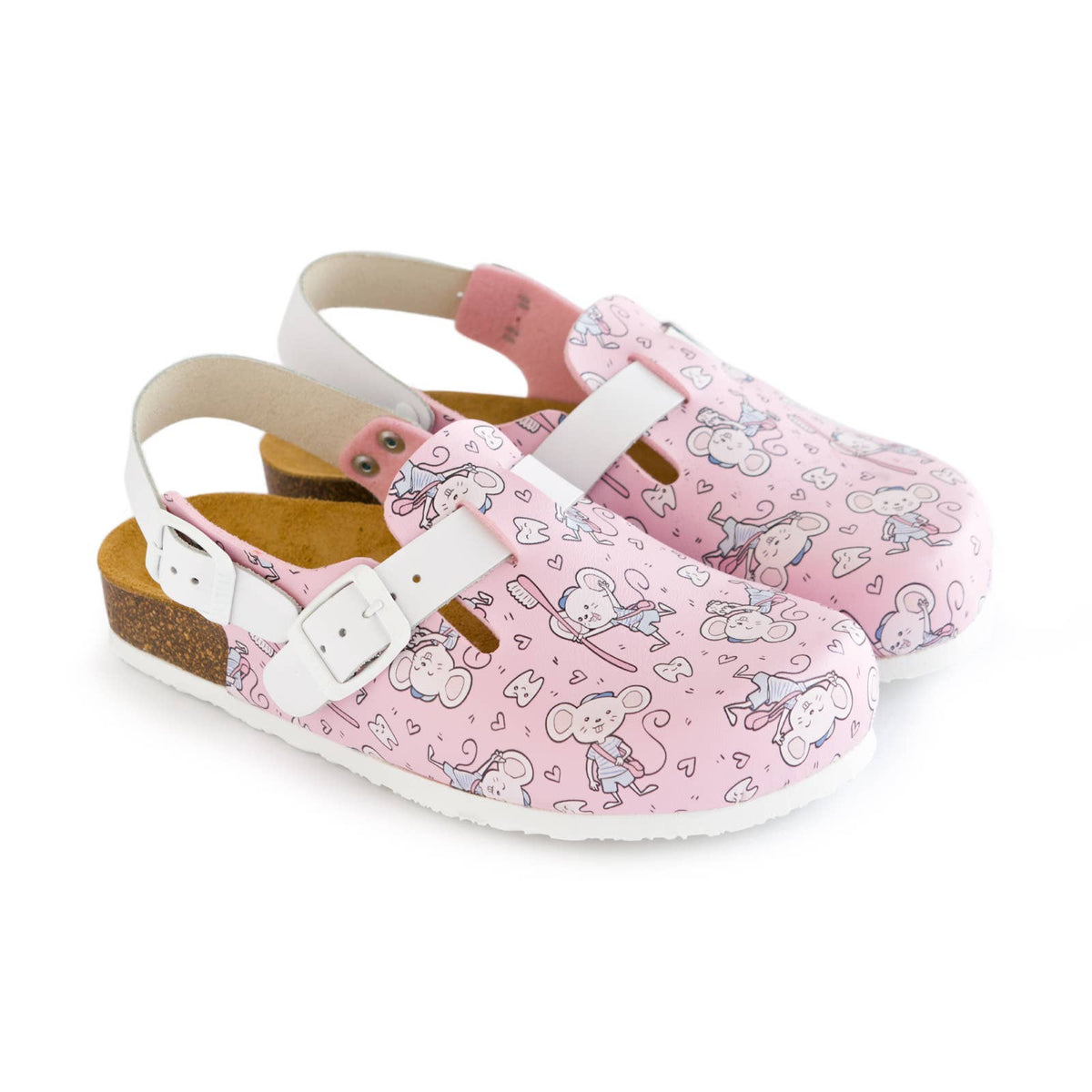 Tofflor med hälrem - Biotryckt träsko för tandvårdspersonal VårdaMedStil